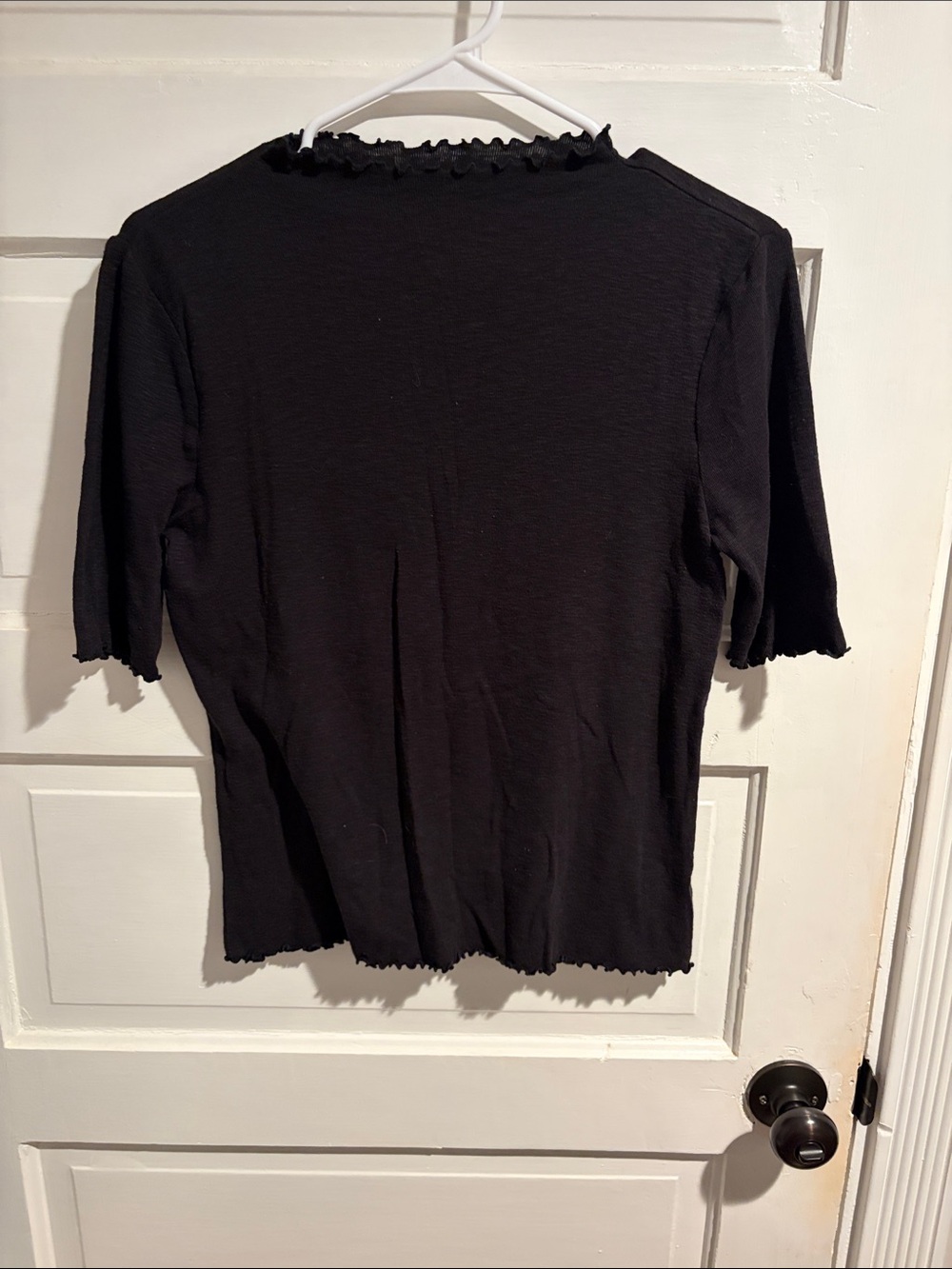 Black Lettuce Edge Trim Shirt